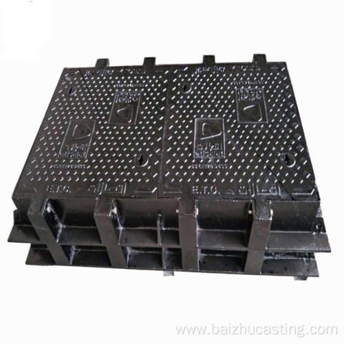 Custom nodular cast iron square manhole cover